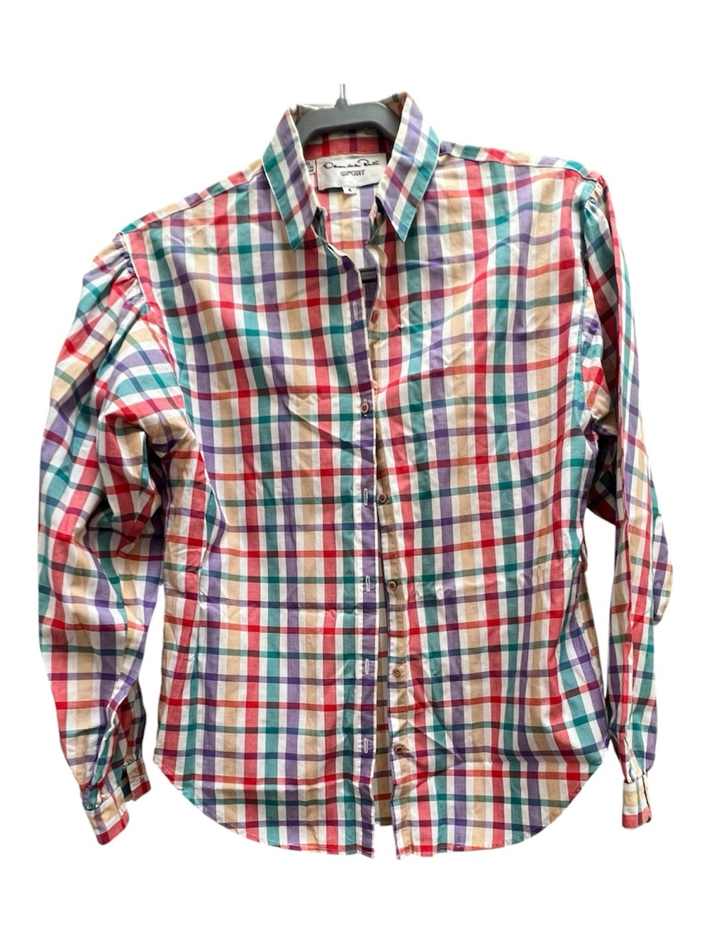 Oscar dela Renta Cotton Button Down Shirt Size 4